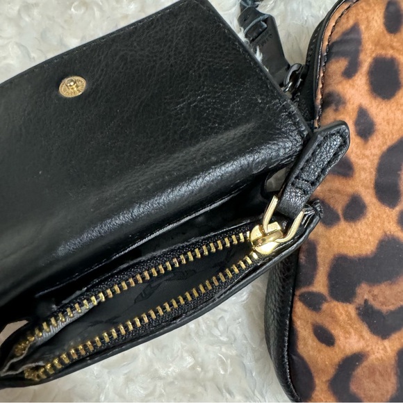 Aimee Kestenberg Jungle Leopard Nylon & Leather All in One Phone Crossbody - Picture 10 of 13
